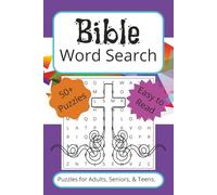 Bible Word Search Puzzle Book: Word Searches with Easy to Read Print about Bible, Scripture, Christian, and More | 6x9 inches, 110 pages | 50+ Puzzles…Gifts for Vacations, Holidays, and Free Times