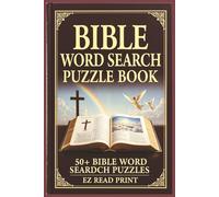 Bible Word Search Puzzle Book: Word Searches With Easy to Read Print About the Bible, Psalms, Scripture, and More | 6x9 inches, 110 pages | 50+ Puzzles … Gift for Vacations, Holidays, and Free Times