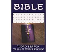 bible word search puzzle: word searches with easy to read print about the bible, bible study and bible characters. 6 x 9in., 80 pages, 40 puzzles... Gift for vacations, holidays, and free times
