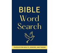 BIBLE Word Search: Puzzles for Adult, Seniors, and Teens | Easy-to-Read Print about the Bible, King James Version, Apostles, and more | 6x9 inches, ... Gift for Vacations, Holidays, and Free Times