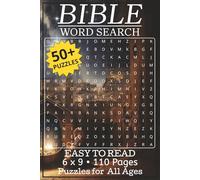 Bible Word Search | Puzzles for all ages: 50+ Inspiring Bible Word Searches | 6x9” | 110 Pages of Faith-Filled word search Puzzles for Relaxation, Learning Scripture, and Growing Closer to God