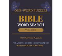 Bible Word Search Volume 2 for Adults and Seniors: Large Print 1-Word Bible Word Search Book | All New Sacred Words | With Solutions | (Bible series)