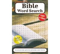 Bible Word Search: Word searches with easy to read print about The Bible, Scripture, and Faith. 6x9 inches, 110 pages, 50+ puzzles …. Gifts for Vacations, Holidays and Spare time.