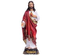 Biblegifts Jesús Sagrado Corazón Florentino Estatua 15 3/10.2 cm 39.5 cm Diseño Italiano Tradicional Resina Cristo Sacré Coeur Gold Collection en caja grande