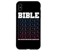 Biblia Basic Instructions Before Leaving Earth Camiseta Carcasa para iPhone XS MAX