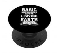 Biblia Basic Instructions Before Leaving Earth Camiseta PopSockets PopGrip Adhesivo