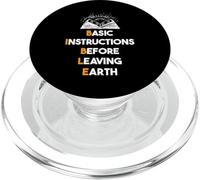 Biblia Basic Instructions Before Leaving Earth Camiseta PopSockets PopGrip para MagSafe
