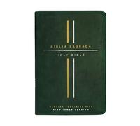BÍBLIA BILÍNGUE, PORTUGUÊS/INGLÊS, ACF/KJV, COURO SOFT, VERDE, LEITURA PERFEITA