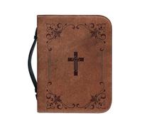 Biblia Case, PU Vintage Bible Cover, Cubierta Biblia Zippered For Women, Water Resistant Bible Case, Biblia con manija, Estilo Bible Holder, Women's Bible Cover, Durable Bible Case