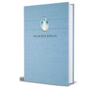 Biblia Católica en español con Virgen Milagrosa en cubierta / Catholic Bible in Spanish Hardcover, Blue