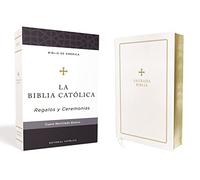 Biblia Católica, Regalos y Ceremonias, Piel reciclada, Blanco, Comfort Print (Biblia De America)