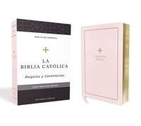 Biblia Católica, Regalos y Ceremonias, Piel reciclada, Rosado, Comfort Print (Biblia De America)