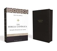 Biblia Católica, Tamaño personal, Leathersoft, Negra, con Cierre, Comfort Print: Biblia de America, Negra, Tamaño Personal Con Cierre