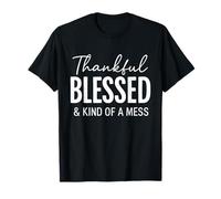 Biblia con Cita Cristiana Thankful Blessed & Kind of A Mess Camiseta