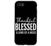 Biblia con Cita Cristiana Thankful Blessed & Kind of A Mess Carcasa para iPhone SE (2020) / 7/8