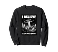 Biblia Creyente Basado en la Fe Conspiración Retro UFO Profecía Sudadera