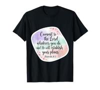 Biblia Cristiana Comprométete con el Señor Hagas Lo Que Haces Mujer Camiseta