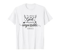 Biblia Cristiana con Cita de fe Dios Hace Todas Las Cosas posibles Camiseta