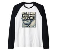 Biblia Cristiana Divertida Get In Loser We're Doing God'S Will Camiseta Manga Raglan
