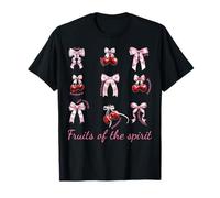 Biblia Cristiana Fruit of The Spirit Bow Coquette Cherry Camiseta
