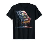 Biblia Cristiana Religiosa Bandera Americana USA Drip Graffiti Camiseta