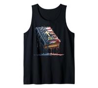 Biblia Cristiana Religiosa Bandera Americana USA Drip Graffiti Camiseta sin Mangas