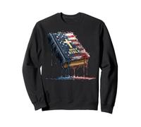 Biblia Cristiana Religiosa Bandera Americana USA Drip Graffiti Sudadera