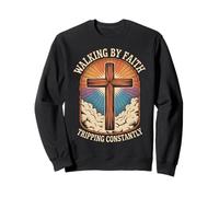 Biblia cristiana retro caminando por fe tropezando constantemente Sudadera
