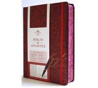 Biblia de Apuntes RVR 1960 Tapa dura, Vino tinto (Edición cantos pintados) / Spanish Journalling Bible RVR 1960 Hardcover Burgundy