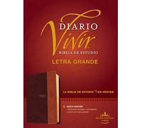 Biblia de Estudio del Diario Vivir Rvr60, Letra Grande (Letra Roja, Sentipiel, Cafï½/Cafï½ Claro): Reina-Valera 1960, Café/Cafe claro sentipiel