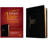 Biblia de estudio del diario vivir RVR60, letra grande: Reina-Valera 1960, negro/onice, sentipiel, letra grande