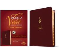 Biblia de Estudio del Diario Vivir Rvr60, Letra Grande (Sentipiel, Vino Tinto, Indice, Letra Roja): Biblia De Estudio Del Diario Vivir Rvr60, Vino ... Sentipiel, With Thumb Index and Ribbon Marker
