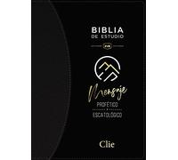 BIBLIA DE ESTUDIO DEL MENSAJE PROFÉTICO Y ESCATOLÓGICO (Leathersoft Clásica Negra/ con índice): Reina Valera Revisada, Negro, Leathersoft Interior a ... Leathersoft, Black, Two-Color Interior