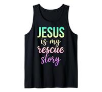 Biblia de fe Cristiana Jesús es mi Historia de Rescate Camiseta sin Mangas
