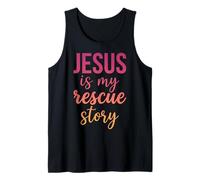 Biblia de fe Cristiana Jesús es mi Historia de Rescate Camiseta sin Mangas