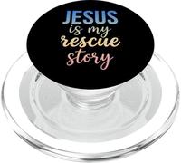 Biblia de fe Cristiana Jesús es mi Historia de Rescate PopSockets PopGrip para MagSafe