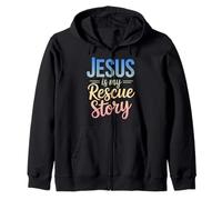 Biblia de fe Cristiana Jesús es mi Historia de Rescate Sudadera con Capucha