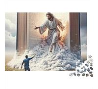 Biblia Encuentro divino 1000 Piezas Cartón Art Figura Gigante Rompecabezas para Adultos Resistente A Arañazos Momento De Calma Regalo para Familia Ecológico 70x50cm/1000pcs