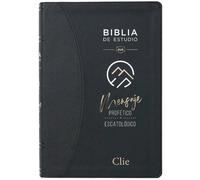 BIBLIA DE ESTUDIO DEL MENSAJE PROFÉTICO Y ESCATOLÓGICO (Leathersoft Clásica Negra/ sin índice): Reina Valera Revisada, Negro, Leathersoft, Interior a ... Black, Leathersoft, Two-Color Interior
