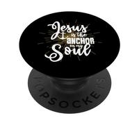 Biblia Jesús es el Ancla en mi Alma Oración Cristiano PopSockets PopGrip Adhesivo