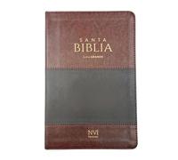 Biblia NVI Peninsular Letra Grande Castellano España Café/Café Tamaño Manual Piel Italiana Fácil Comprensión