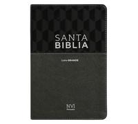 Biblia NVI Peninsular Letra Grande Castellano España Negro/Gris Tamaño Manual Piel Italiana Fácil Comprensión