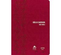 BÍBLIA NVI PORTUGUÊS INGLÊS CAPA LUXO ROSA