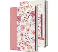 Biblia Reina Valera 1960 letra grande. Piel rosada con flores, tamaño manual / S panish Bible RVR 1960 Large Print. Imitation Pink Leather With ... ribbon marker, and images of the Holy Land