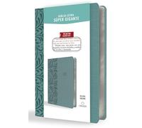 Biblia Reina Valera letra súper gigante, símil piel aguamarina / Spanish Bible R eina Valera Super Giant Print, Aquamarine Leathersoft