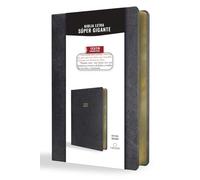 Biblia Reina Valera letra súper gigante, símil piel negro / Spanish Bible Reina Valera Super Giant Print, Black Leathersoft