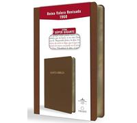 Biblia Reina Valera Revisada 1960 letra súper gigante, símil piel marrón / Spanish Bible RVR 1960 Super Giant Print, Brown Leathersoft