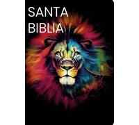 Biblia Rvr 1960 Compacta Letra Grande 11 Puntos Símil Piel Negro León Colores (Bible Rvr 1960 Compact Large Print 11 Point Font Size Leatherlike Black-Lion Colorful)