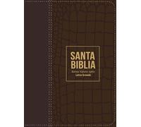 Biblia Rvr 1960 Compacta Letra Grande 11 Puntos Símil Piel Piel Marrón Con Cierre Y Índice (Bible Rvr 1960 Compact Large Print 11 Point Font Size Leatherlike Duotone Brown, Zipper and Index)
