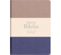 Biblia Rvr 1960 Compacta Letra Grande 11 Puntos Símil Piel Tricolor Marrón Beige Azul (Bible Rvr 1960 Compact Large Print 11 Point Font Size Tricolor Leatherlike Brown Beige Blue)